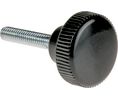 Knurled Clamping Knob, Screw-In, M4, Black, Pack of 10 pieces